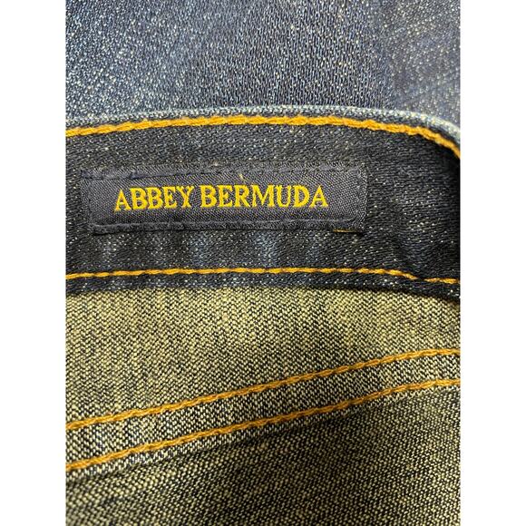 Lucky Brand Abbey Bermuda dark wash jean shorts cuffed raw hem women's 2/26 - Picture 6 of 8